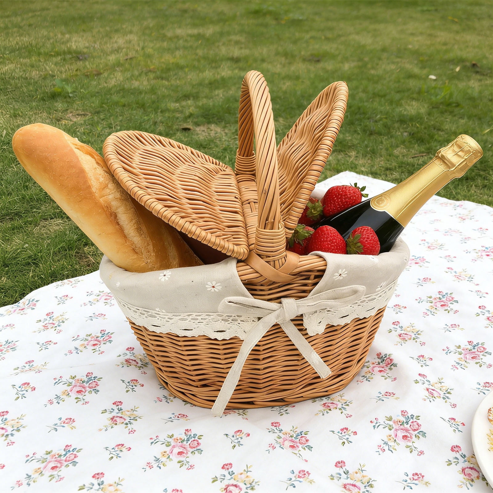 Gifts Dianli Mini Willow Woven Easter Egg Basket Handheld Rustic Wicker Storage Basket Flower Gift Holder Party Favor Table Centerpiece Spring Holiday Decoration Cute Basket