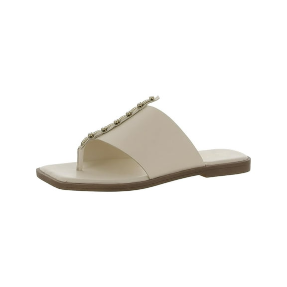 Franco Sarto Women's Megs Rhinestone Slide Sandal Ivory 10M