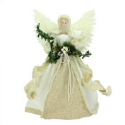 17" Woodland Inspired Ivory Angel Christmas Tree Topper Unlit
