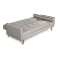 thumbnail image 4 of Sofá Cama Makora de Lino Gris Claro Modelo Sabella con respaldo reclinable, 4 of 8
