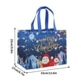 thumbnail image 3 of Lksixu Christmas Gift Bags, Merry Christmas Santa Pattern Tote Bags with Handles, Reusable Grocery Bags Christmas Themed Non-Woven Shopping Bags for Xmas Gifts Wrapping Party Supplies(12.6"x6.7"x9.8"), 3 of 7