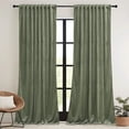 thumbnail image 2 of Cortinas RYB HOME de terciopelo verde salvia, 213 x 213 cm, 2 paneles, 2 of 7