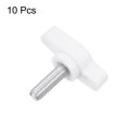 thumbnail image 3 of Uxcell 10 Packs M5 x 14mm Male Thread T/Z Wing Knobs Thumb Screw Clamping Knobs Grip White, 3 of 5