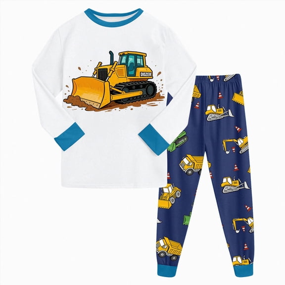 Little Boys Pajamas Sets Cotton Toddler Clothes Kids Pjs Sleepwear 6-12 Months 12-24 Months 2t 3t 4t 5t 6t 7t 8t 9t Children(White,7-8 Years)