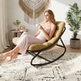 thumbnail image 6 of Indoor Outdoor Papasan Rocking Chair, Oversized Papasan Rocking Chair with Thick Cushion, 450 LBs Support, Comfy Rocking Egg Chair for Bedroom, Living Room, Porch, Garden, Patio, 6 of 8