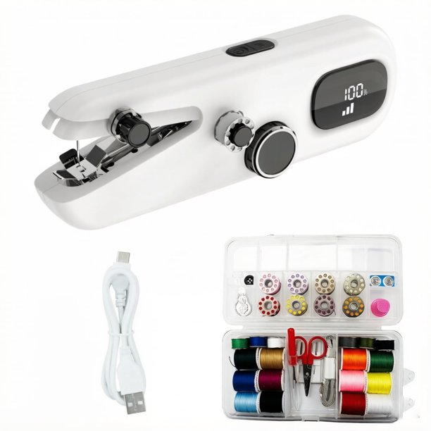 Máquina de coser portátil Criamolo Mini de 3 velocidades con LED