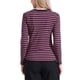 thumbnail image 3 of Camisetas a rayas INSPIRE CHIC para mujeres, de manga larga, tops de algodón, cuello redondo, camisetas ajustadas, atuendos casuales, XL, rayas rosas, 3 of 6
