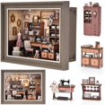 thumbnail image 2 of Kit Book Nook DROICC, rompecabezas de madera 3D con LED Lily Sewing Shop, 2 of 9