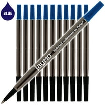 Jaymo Replacement for Parker Quink 1950324 - Measures 4.56 in / 116 mm Long - Rollerball Pen Refill - 12 Blue