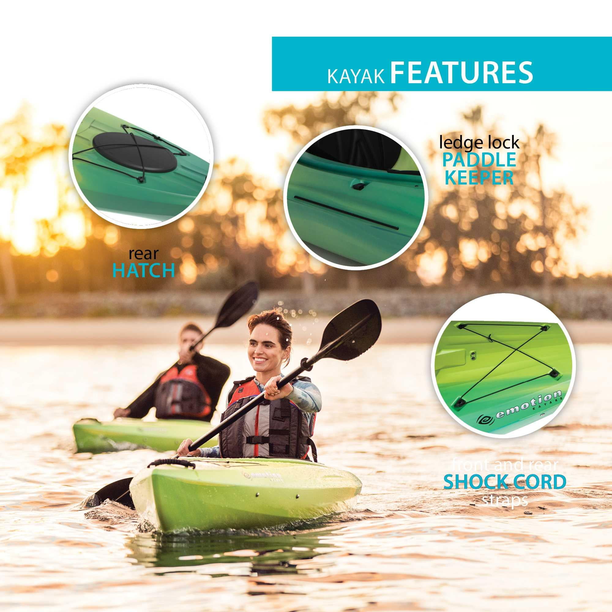 Lifetime Tide 103 Sit-in Kayak - 2 Pack (Paddles Included), Lemongrass Fusion - 90877
