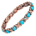 thumbnail image 7 of Wollet Magnetic Copper Bracelets for Women，Turquoise Bracelet for Women+Copper Ring, 7 of 7