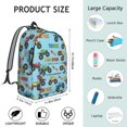 thumbnail image 5 of Monster Cartoon Truck Blue Pattern Backpack for School, Cute School Bag with Adjustable Shoulder Straps and Padded Back, 15.7"x11.8"x5.5", 5 of 5