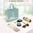 thumbnail image 5 of FORMRS Womens Corduroy Tote Bag Crossbody Shoulder Handbag with Pocket, White Cartoon Swan, 5 of 7