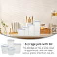 thumbnail image 5 of LOLIPPYY 4Pcs Reusable Transparent PP Grains Sealed Container Kitchen Storage Jars with Airtight Lids, 5 of 8
