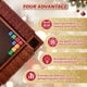 thumbnail image 4 of Juego de dados Shut The Box Nicecho para familias de 2 a 4 jugadores, color marrón, 4 of 7