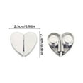 thumbnail image 3 of GBAYXJ (Silver) Heart Shaped Curtain Silver Heart Curtain Clips Nail Detachable Window Curtains Light Close Buckle Living Room Curtain Magnet Clips, 3 of 9