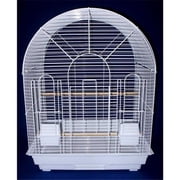 YML 1934WHT Round Top Small Bird Cage in White