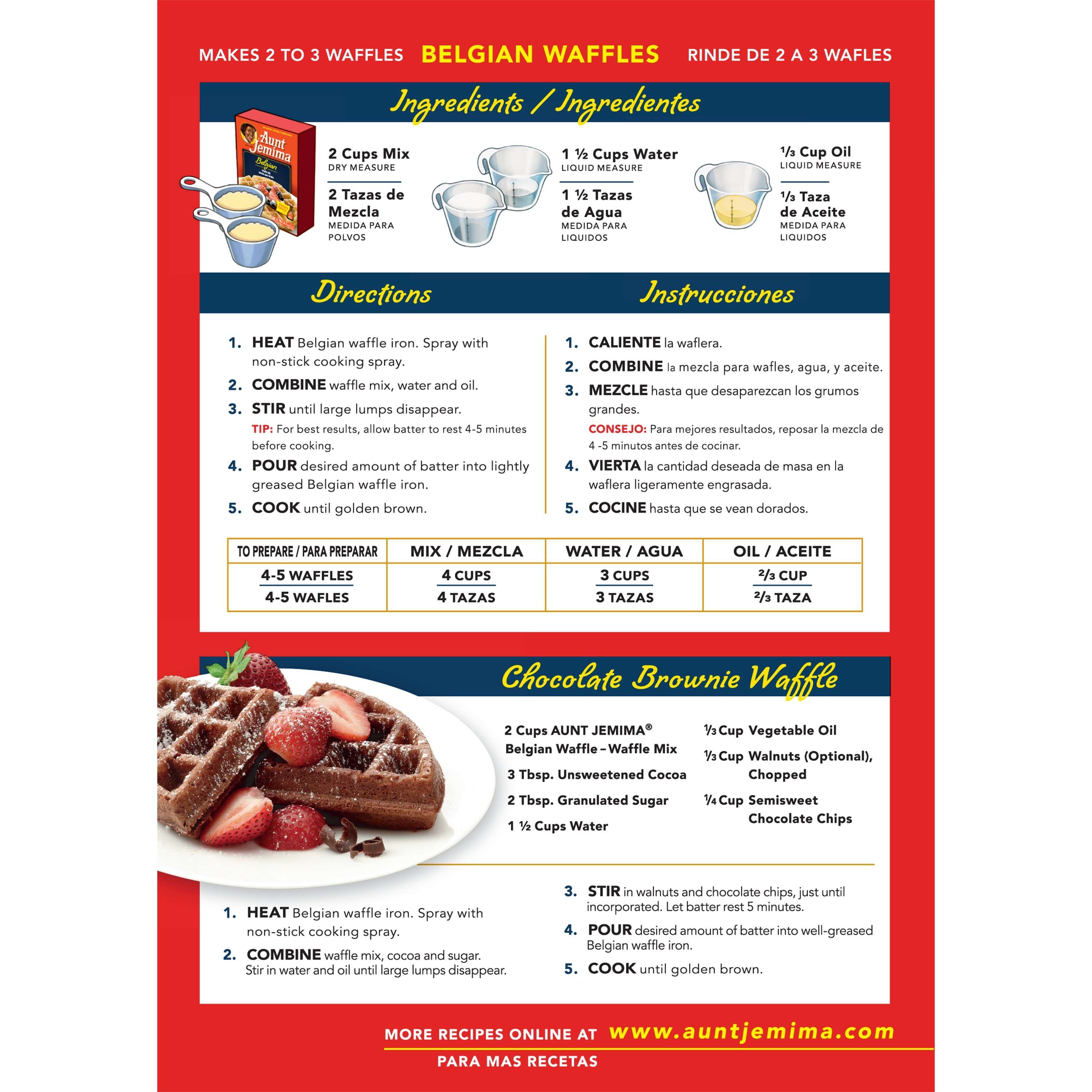 Aunt Jemima Pancake Mix Recipe Back Of Box Blog Dandk