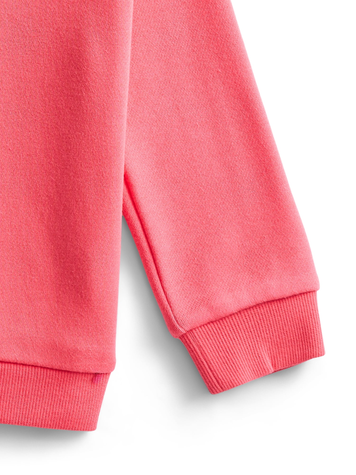 Wonder Nation Toddler Girls Fleece Sweatshirt with Long Sleeves, Sizes 2T-5T