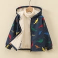 thumbnail image 3 of LIBRCLO Kids Boys Jackets Dinosaur Graphic Outerwear Windproof Warm Fleece Jackets Fall Winter Coats Size 10 Years, 3 of 8