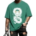 thumbnail image 2 of Ankishi Dragon Tee Shirts for Men Crewneck Oversized Mythology Chinese Dragon Graphic Tee Short Sleeve Streetwear Dating, 2 of 9