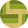 thumbnail image 1 of Ahgly Company Machine Washable Indoor Square Transitional Dark Yellow Green Area Rugs, 3' Square, 1 of 7