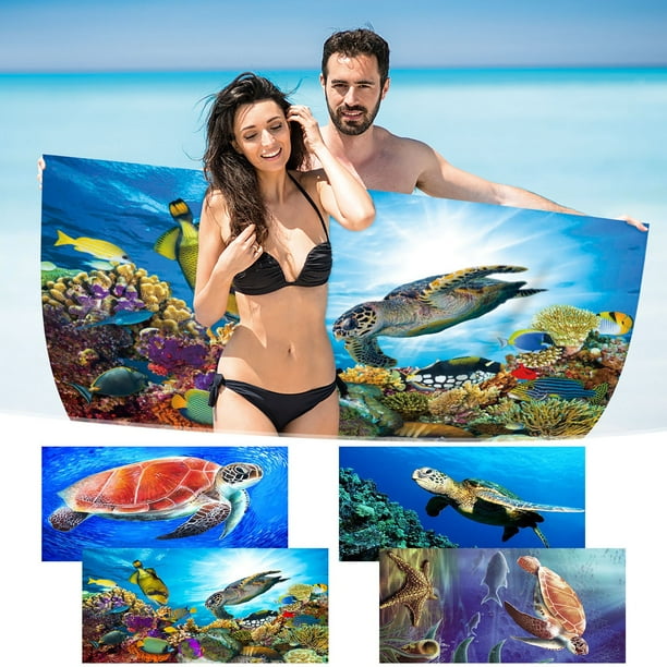 Xihbxyly Toalla de Playa de Microfibra, Superligera y Resistente a La Arena, de Secado Rápido, Compacta y Portátil, Ideal para Viajes y Natación, Multiusos, Tamaño 76 X 152 Cm.