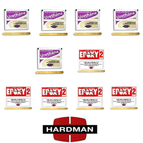 10 Epoxy Double Bubble Packs Purple Beige 3.5g + Red 2 NON Sag 3.5g 5 Each Hardman