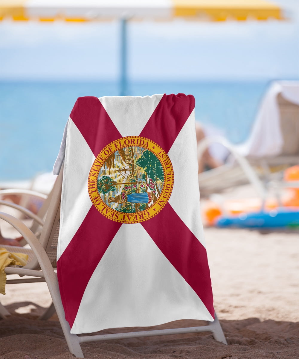 Florida Flag Beach Towel, 30"x60" Beach Towel