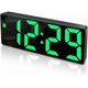 thumbnail image 1 of Reloj fácil de usar para dormitorio y oficina, elegante despertador LED con superficie de espejo con dos configuraciones de alarma y conexión de carga USB para cargar dispositivos, 1 of 5