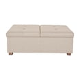 thumbnail image 4 of CorLiving Yves Large Fabric Upholstered Rectangle Ottoman with Double Storage, 4 of 9