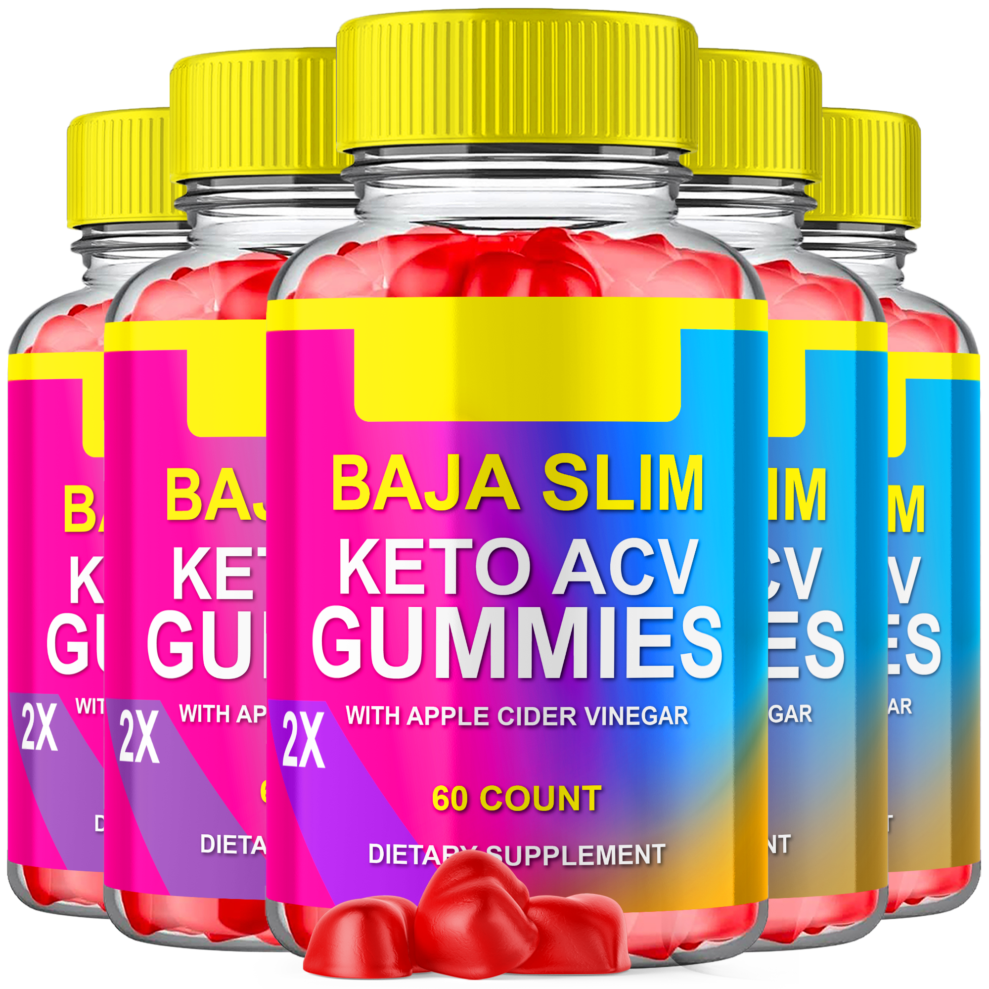 Baja Slim Keto ACV Gummies Maximum Strength Weight Management Supplement 300 Gummies