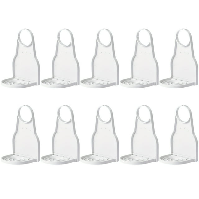 QualitChoice Ensemble de Détergent Étanche de 10 Pcs, Support, Distributeur de Lessive, Simple et Durable, Nettoyage Facile, Rangement Facile, Comptoir Blanc