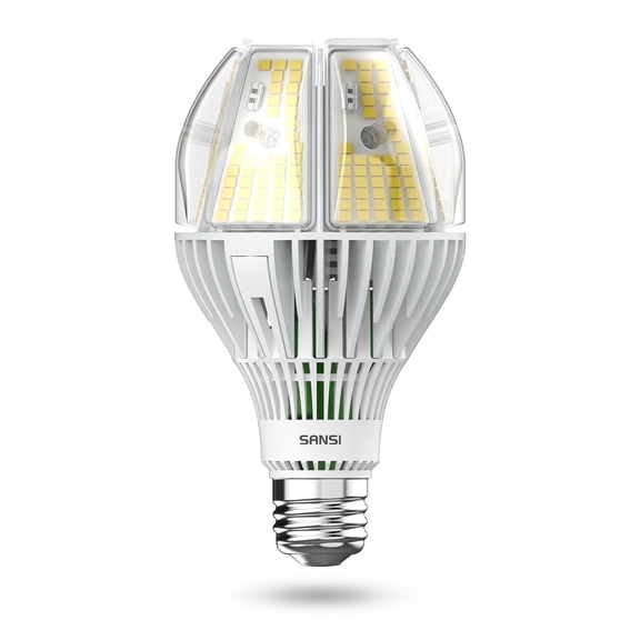 SANSI 65W (700W Equiv) A21 LED Light Bulb, 10000 Lumens, E26 Base, 5000K Daylight, Non-Dimmable, 5 Years
