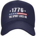 thumbnail image 2 of 1776 The Spirit Lives On Hats Patriotic Baseball Cap, 2 of 7