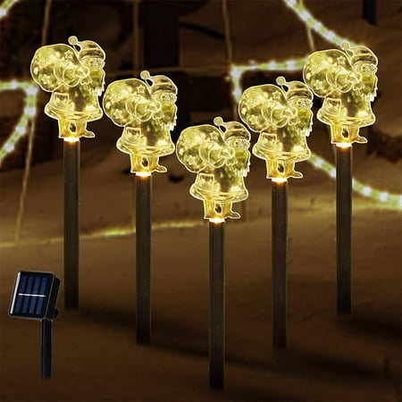 

Dvkptbk Outdoor Christmas Garden Sign Light Christmas Pattern Solar Garden Plug Light