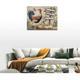 thumbnail image 5 of Farmhouse Rooster Canvas Wall Art Country Farm Chicken Butterfly Floral Pictures Wall Decor Positive Quotes Painting Prints Framed Artwork Decor for Kitchen Bathroom Bedroom 16"x12", 5 of 6