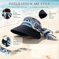 thumbnail image 4 of Harpily Womens Visor Hat Bow Decor Empty Top with Curved Structured Brim and Ponytail Hole Sun Protection Hat Daily Wear, 4 of 4