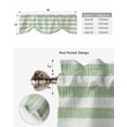 thumbnail image 5 of Tie Up Valance Curtain for Kitchen, Farmhouse Sage Green Striped Linen Rod Pocket Short Curtains Adjustable Tie-Up Shade Valances, Vintage Country Window Treatment for Bathroom Living Room Bedroom, 5 of 7