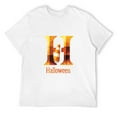 thumbnail image 3 of WISHTIME Men's Letter H Tees Pumpkin Print Halloween T-Shirts Short Sleeve Crewneck Casual Summer, Made in USA, 3 of 9
