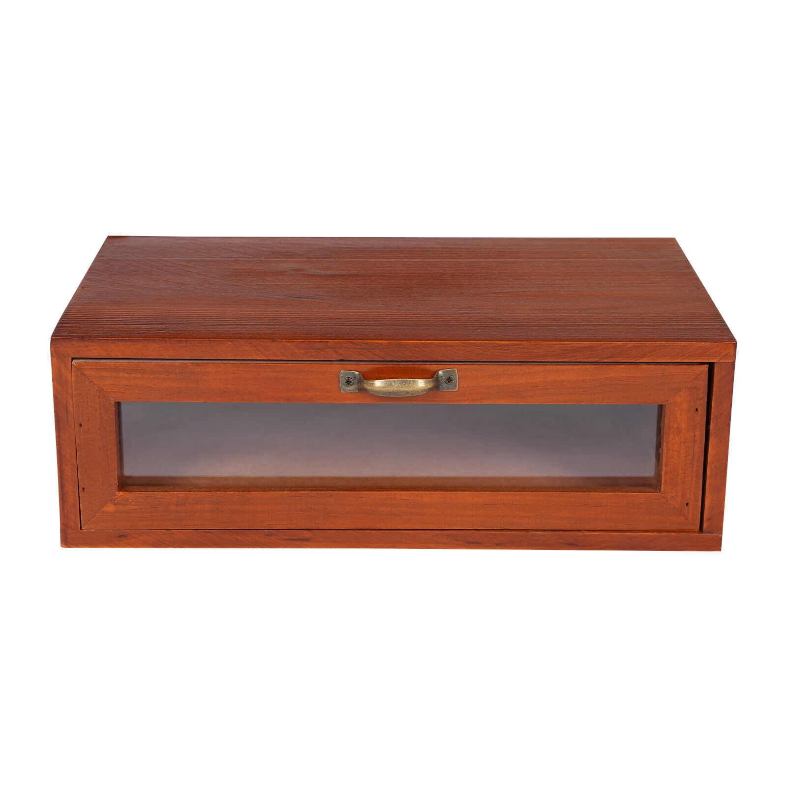 Desktop Storage Box (1+ 2 Drawers) Vintage Desk Organizer Tabletop Storage Organization Box with 3 Drawers for Office