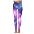 thumbnail image 5 of TaTaai Starry Sky Print Stretchy Elastic Fashion Women High Waisted Yoga Pants Non-see-through Breathable Gym Workout Casual Daily Leggings Gift, 5 of 5