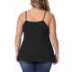 thumbnail image 3 of Camiseta sin mangas elegante de encaje con tirantes ajustables para mujer plus Agnes Orinda 1X negro oscuro, 3 of 6