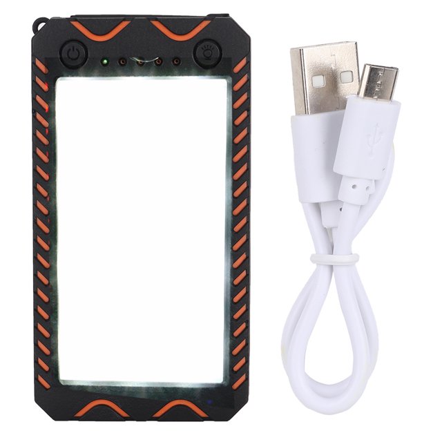 Panel solar Iluminación antideslumbrante Batería externa de 10 000 mAh Estuche para batería externa USB con brújula