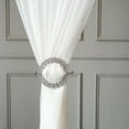 thumbnail image 6 of BalsaCircle 2 Silver Round 7 in Plastic Acrylic Crystals Curtain Tie Backs Backdrop Drapery Bands Party Decorations, 6 of 8