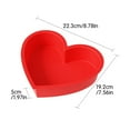 thumbnail image 3 of Silicone HeartShaped Cake Mold HeatResistant NonStick Flexible Baking Pan For Home Oven Microwave Jelly Mousse Preparation With Clear D Heart Outline For Valentine's Day, 3 of 5