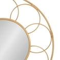 thumbnail image 3 of Kate and Laurel Cori Round Rattan Mirror, Brown 34x34, 3 of 9