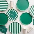 thumbnail image 3 of Emerald Green Signature Cabana Stripe Plates - 8ct, 3 of 11