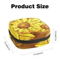 thumbnail image 2 of Sanitary Napkin Storage Bag for Girls Women, Portable First Period Pads Bag Tampons Holder Girls Travel Makeup Bag, Large Capacity Yellow Sunflower Seamless Pattern, 2 of 6