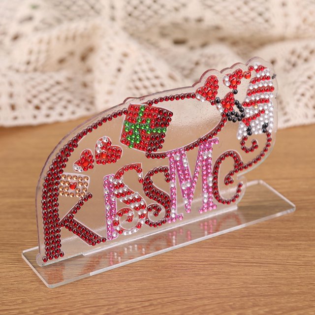 Cuadros Decorativos Kit de adornos de escritorio del Día de San Valentín con pintura de diamante de cristal DIY (CB013) Wdftyju embutido en tela